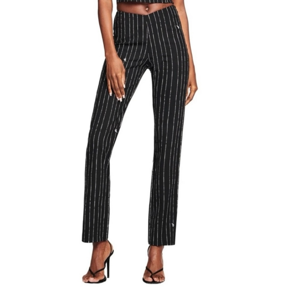 Black Pinstripe Pants